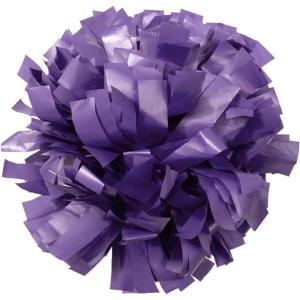 imagechass Youth Girls Cheerleading Pom  Solid Color Classic Pom Pom with Kap Handle for Dance Sports Celebrations Sold Individually Purple