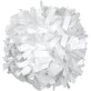 imagechass Cheerleading Pom  White Wet Look Pom Pom with Baton Handle for Dance Sports CelebrationsWhite