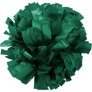 imagechass Youth Girls Cheerleading Pom  Solid Color Classic Pom Pom with Kap Handle for Dance Sports Celebrations Sold Individually Forest Green