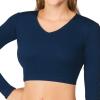 imagechass Cropped VNeck BodysuitNavy