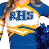 imagechass Girls Contender Shell Top  Youth Sized Cheerleading Uniform ShirtNavySilver
