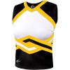 imagechass Girls Contender Shell Top  Youth Sized Cheerleading Uniform ShirtBlackYellow