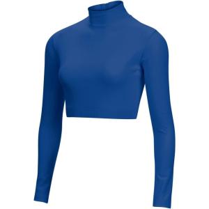 imageCropped Cheer Bodysuit  Long Sleeve Cheerleading Turtleneck Crop Top  Stretch Body Suit For Cheerleaders Adult SizesRoyal 20