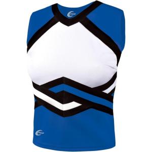 imagechass Girls Contender Shell Top  Youth Sized Cheerleading Uniform ShirtRoyalBlack