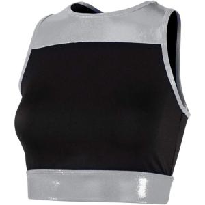 imagechass Performance Revolve 360 Glitter Band BraMetallic Silver