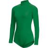 imagechass Stretch Nylon Turtleneck BodysuitKelly Green 20