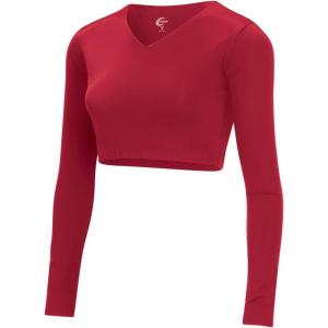 imagechass Cropped VNeck Bodysuit Youth SizesRed 20