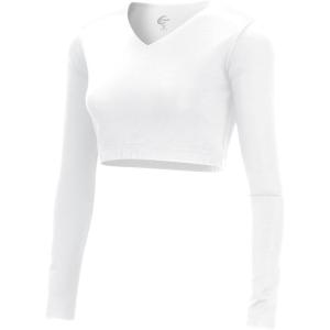 imagechass Cropped VNeck Bodysuit Youth SizesWhite 20