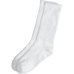 imagechass Solid White Crew Sock Youth SizesWhite