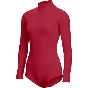 imagechass Stretch Nylon Turtleneck BodysuitRed 20