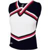 imagechass Girls Sport Legacy Shell Top  Adult Sized Cheerleading Uniform ShirtBlackWhiteRed