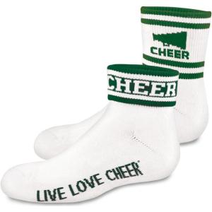 image2quot Quarter Sock With Cheer ampamp StripesDark Green