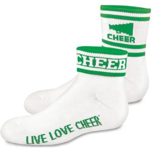 image2quot Quarter Sock With Cheer ampamp StripesKelly