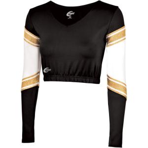 imagechass Womens Performance Blaze BodylinerBlackWhiteMet Gold