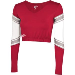 imagechass Womens Performance Blaze BodylinerRedWhiteMet Silver