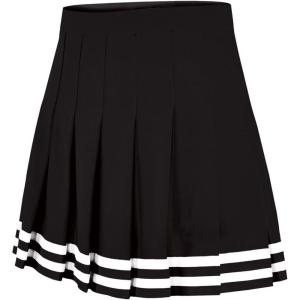 imagechass DoubleKnit KnifePleat Cheerleading Skirt  Cheer Uniform SkirtBlack  Adult Sizes