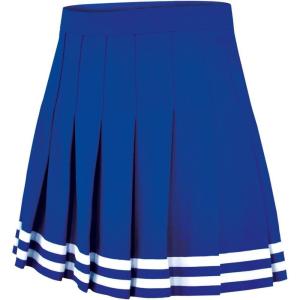imagechass DoubleKnit KnifePleat Cheerleading Skirt  Cheer Uniform SkirtRoyal  Youth Sizes