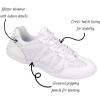 imagechass Flash White Girls Cheerleading Sneaker  GlitterInfused Cheer Shoe  Youth SizesWhite