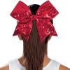 imagechass Sequin Performance Hair BowSeq Maroon