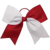imagechass Girls Jumbo 2Color Hair Bow with Attached Elastic Ponytail HolderRedWhite