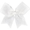 imagechass Sequin Performance Hair BowSEQ WHT