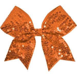 imagechass Sequin Performance Hair BowSEQ ORANGE