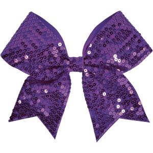 imagechass Sequin Performance Hair BowSEQ PURPLE