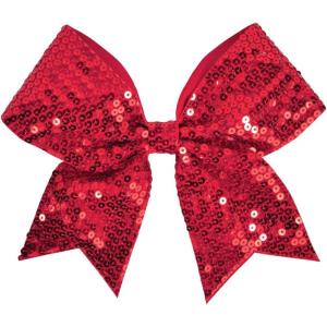 imagechass Sequin Performance Hair BowSEQ RED