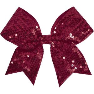 imagechass Sequin Performance Hair BowSeq Maroon