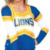 imagechass Girls Blaze Shell Top  Adult Sized Cheerleading Uniform ShirtRoyalWhiteMet Silver