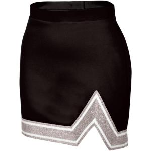 imagechass Girls Blaze SkirtBlackWhiteMet Silver