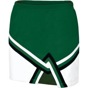 imagechass Sport Legacy Girls Cheerleading Skirt  Cheerleading Uniform in Youth and Adult SizesDark GreenWhiteBlack  Adult Size