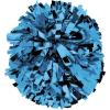 imagechass Metallic Cheerleading Poms  Shiny Metallic Cheer Pom with Baton Handle for Dance Sports Celebrations Single Pom or PairMetallic Blue