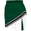 imagechass Cheerleading Uniform Skirt for Girls  Blaze Boost Fitted Asymmetrical Pleat Cheerleader OutfitDark GreenWhiteBlack  Adult Size