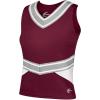 Maroon/White/Metallic Silver - Adult Size
