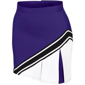 imagechass Cheerleading Uniform Skirt for Girls  Blaze Boost Fitted Asymmetrical Pleat Cheerleader OutfitPurpleWhiteBlack  Adult