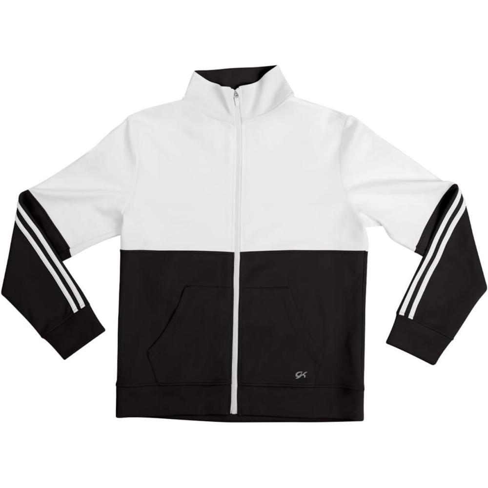 imageGK Basic Athletic Color Block Jacket for Women or MenBlackWhite
