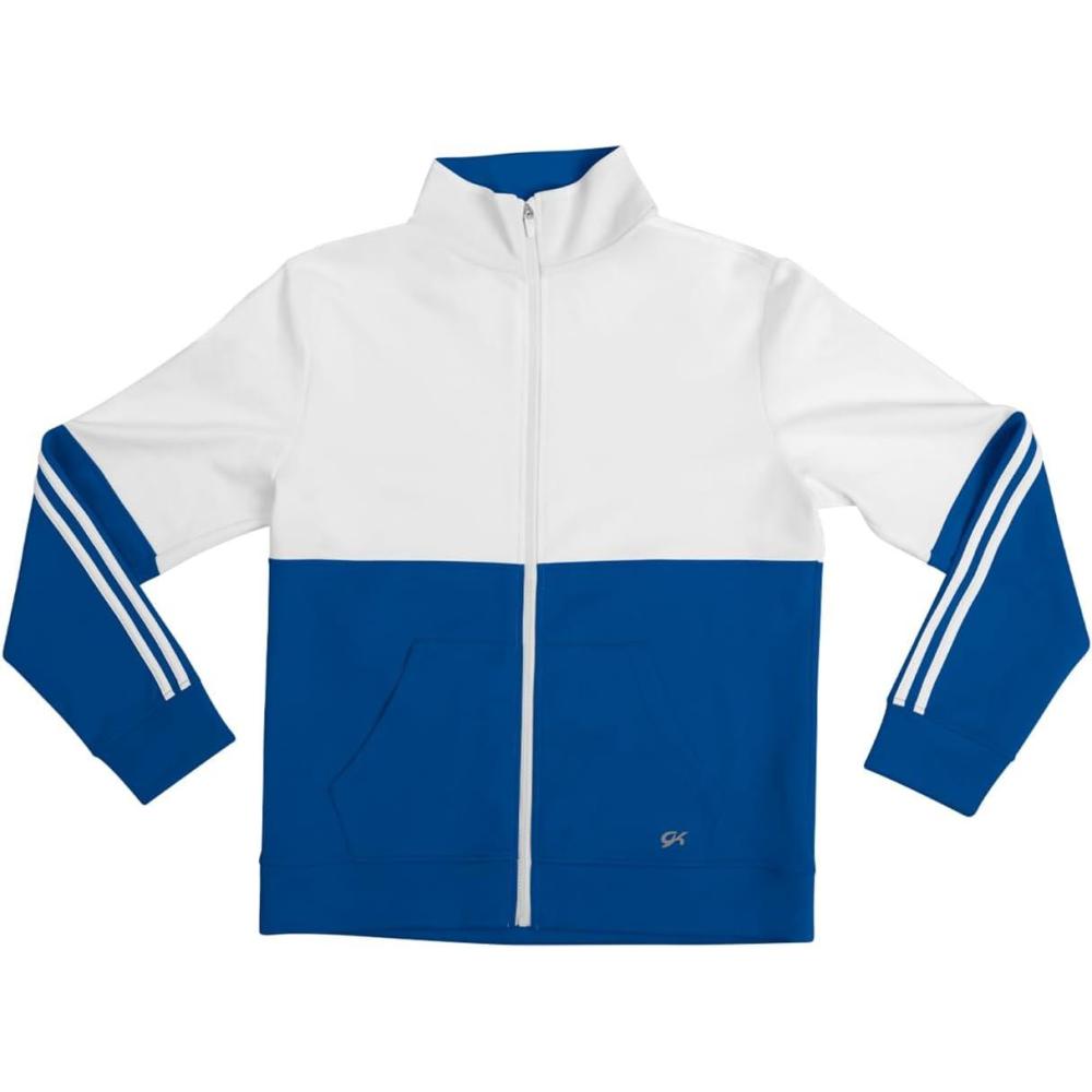 imageGK Basic Athletic Color Block Jacket for Women or MenRoyalWhite