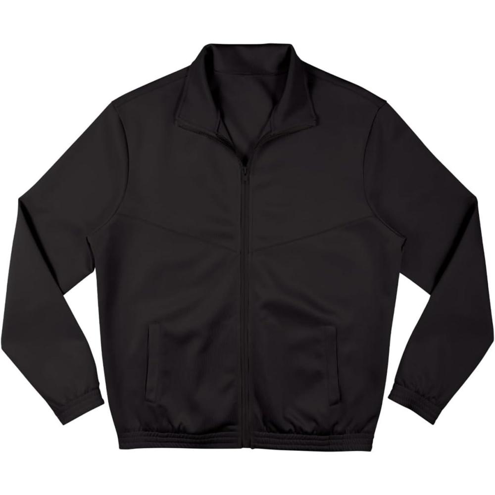 imageGK Basic Athletic Warmup Jacket for Women or Men Adult SizesBlack