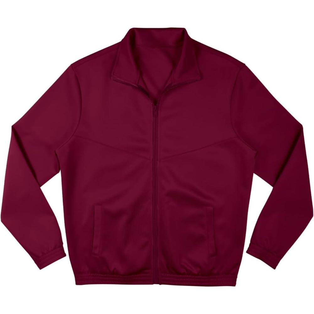 imageGK Basic Athletic Warmup Jacket for Women or Men Adult SizesMaroon