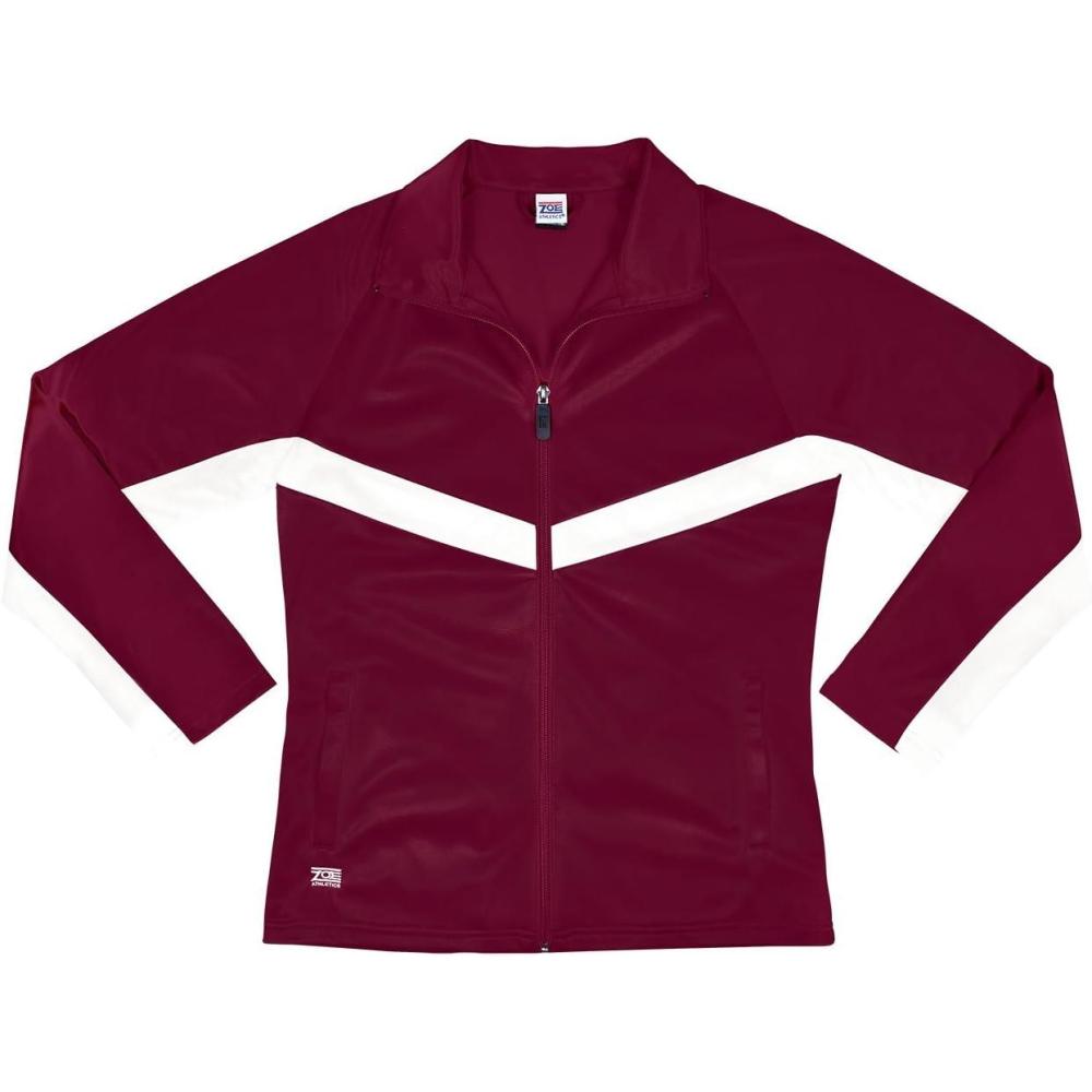 imageVoyager JacketMaroonWhite