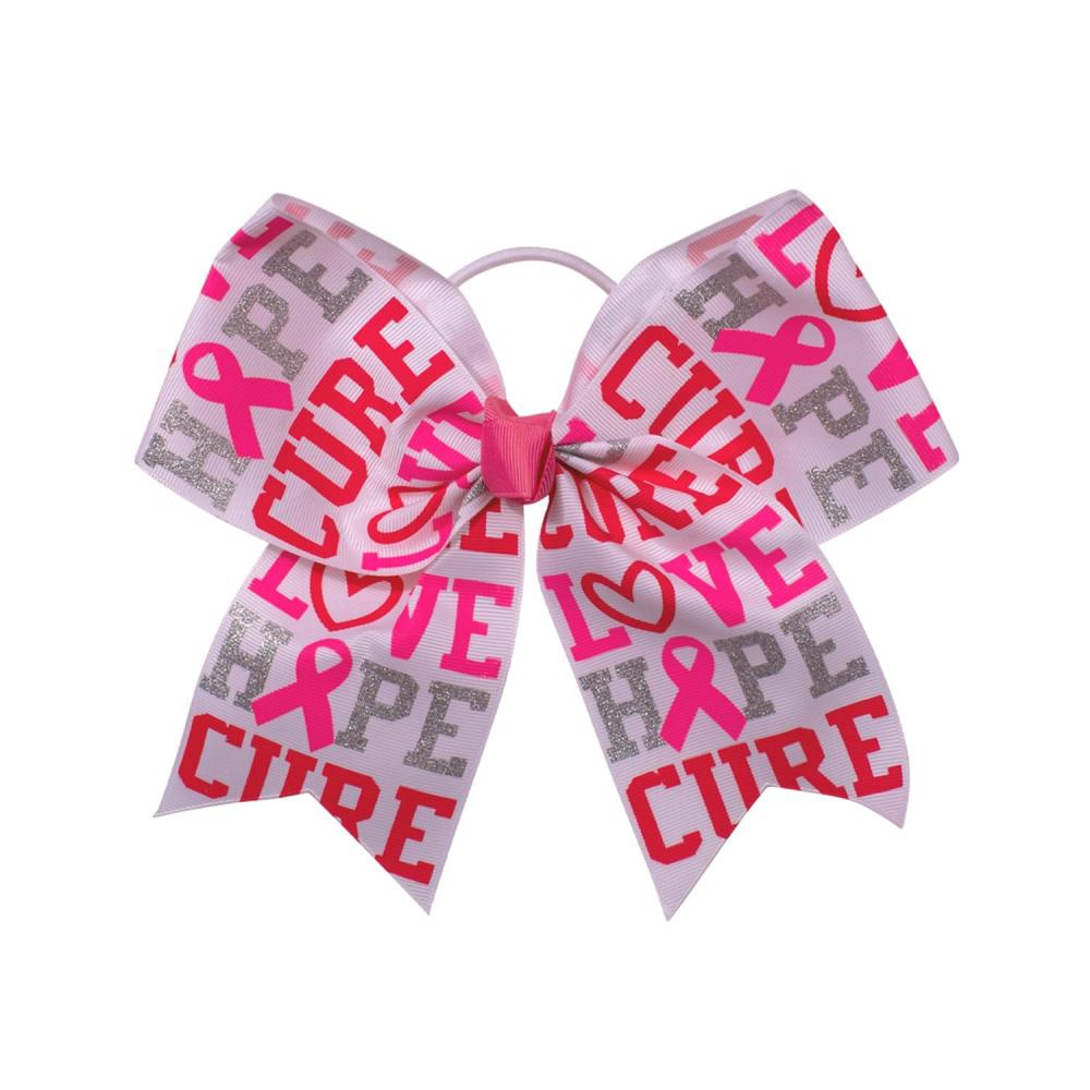 imagechass Jumbo Cheer For The Cause Hair Bow PinkPink