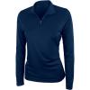 imagechass Womens HighPerformance QuarterZip Top  MoistureWicking and UV Protected Long Sleeve Warmup JacketNavy