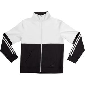 imageGK Basic Athletic Color Block Jacket for Women or MenBlackWhite