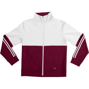 imageGK Basic Athletic Color Block Jacket for Women or MenMaroonWhite