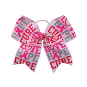 imagechass Jumbo Cheer For The Cause Hair Bow PinkPink