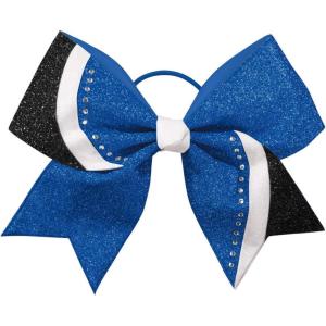 imagechass Rhinestone Swish Performance Hair BowGlitterRoyal