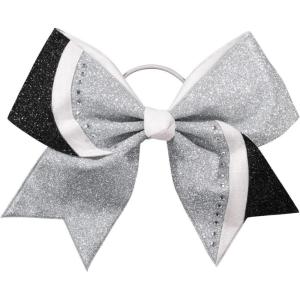 imagechass Rhinestone Swish Performance Hair BowGlitterSilver