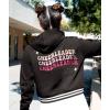 imagechass Cheer Graphic Sweatshirt for Cheerleaders  Vintage Inspired Hoodie with Cheerleading Screen PrintBlack  Adult