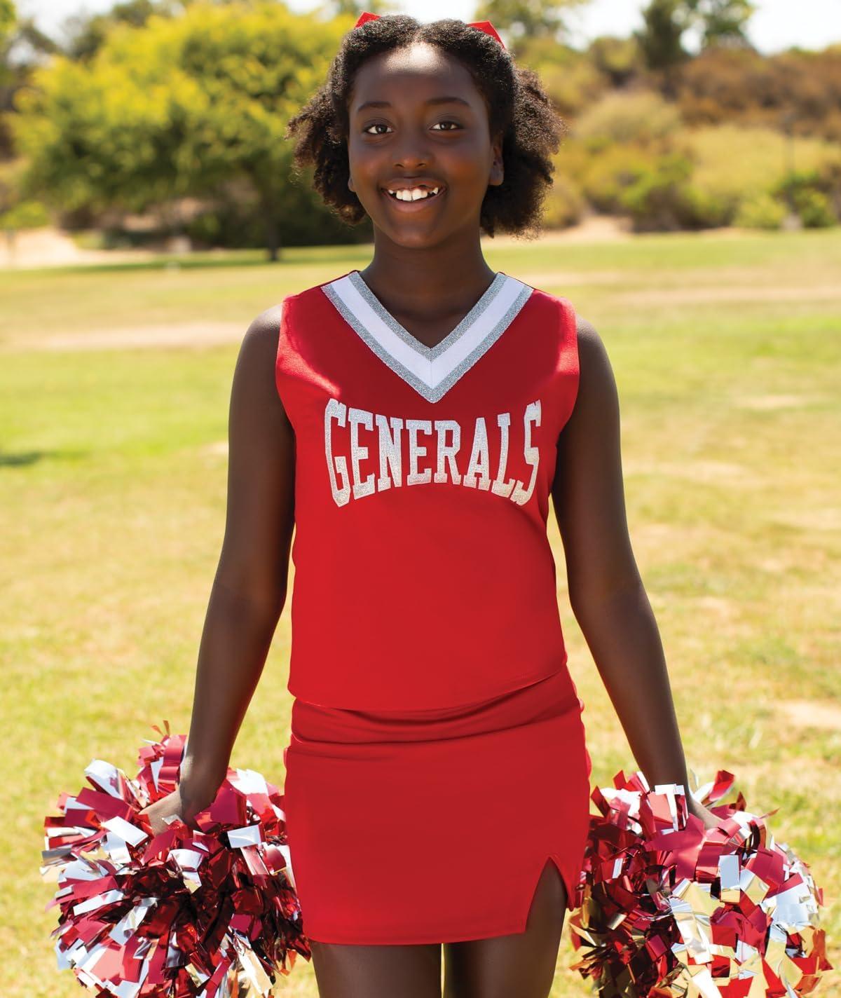 imageIon Cheerleading Uniform Top for Girls  VNeck Tank Cheer Shell TopRed  Child